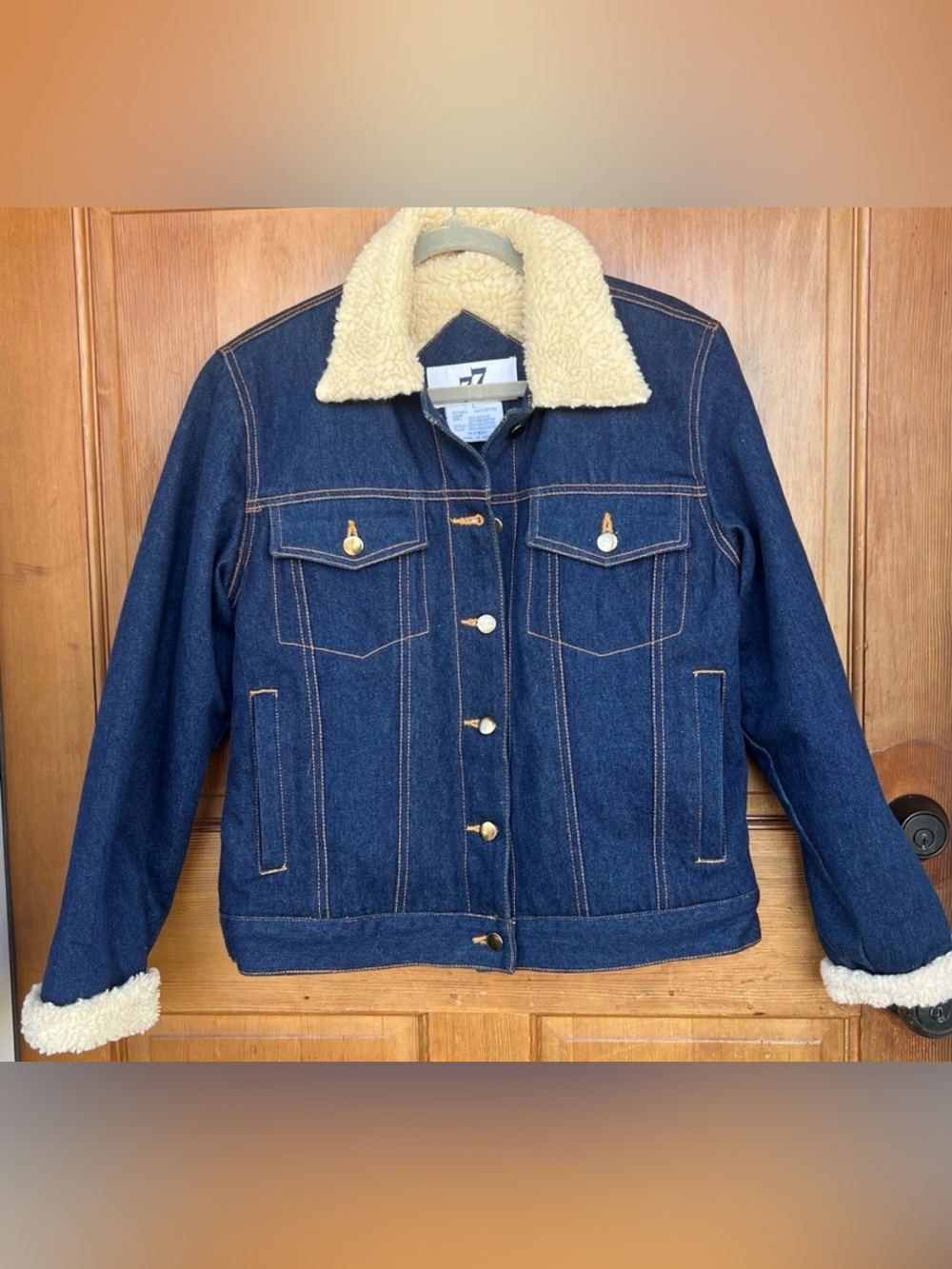 77 Seventy Seven Jean and Sherpa Lined Jacket L